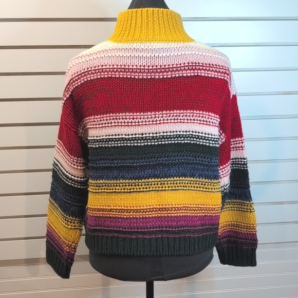 Sundance Vibrant Striped Oversized Sweater Size PS EUC - Picture 3 of 5